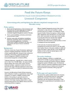 Customizing policy and legislation for effective rangeland management in Marsabit county