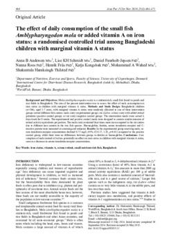 The effect of daily consumption of the small fish Amblypharyngodon mola or added vitamin A on iron status: a randomised controlled trial among Bangladeshi children with marginal vitamin A status