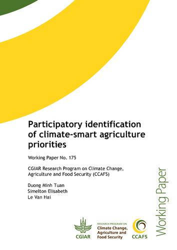 Participatory identification of climate-smart agriculture priorities