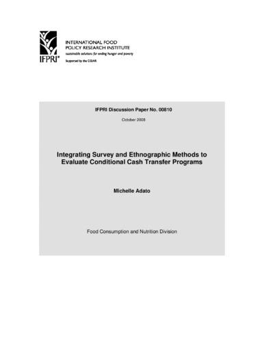 Integrating survey and ethnographic methods to evaluate conditional cash transfer programs