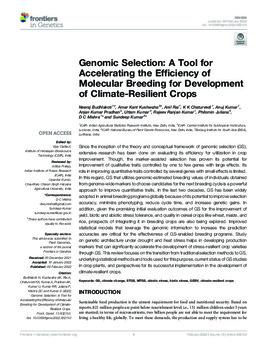Genomic selection: A tool for accelerating the efficiency of molecular breeding for development of climate-resilient crops