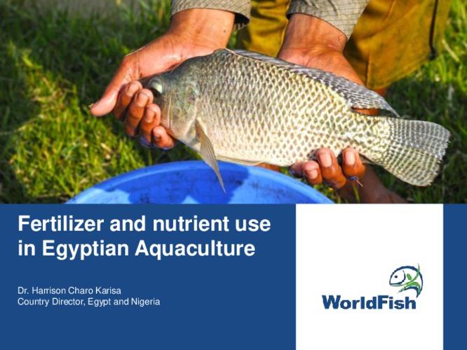 Fertilizer and nutrient use in Egyptian Aquaculture