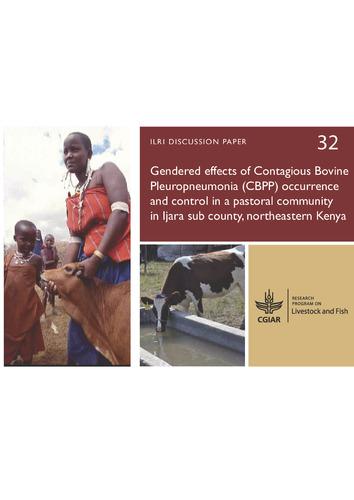 Gendered effects of Contagious Bovine Pleuropneumonia (CBPP) occurrence and control in a pastoral community in Ijara sub county, northeastern Kenya