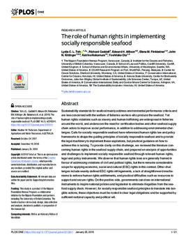 The role of human rights in implementing socially responsible seafood
