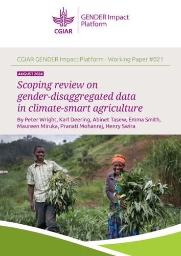 Scoping review on gender-disaggregated data in climate-smart agriculture