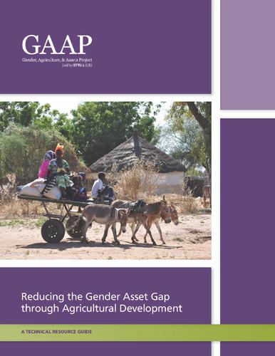 Reducing the gender asset gap through agricultural development: A technical resource guide