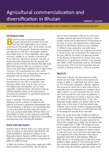 Agricultural commercialization and diversification in Bhutan