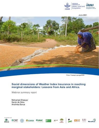 Social dimensions of Weather Index Insurance in reaching marginal stakeholders: Lessons from Asia and Africa. Webinar summary report