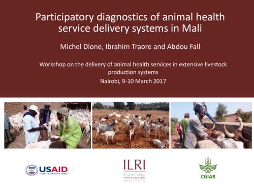 Participatory diagnostics of animal health service delivery systems in Mali