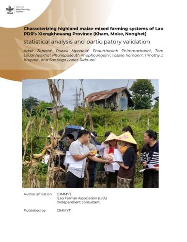 Characterizing highland maize-mixed farming systems of Lao PDR’s Xiengkhouang Province (Kham, Moke, Nonghet): statistical analysis and participatory validation