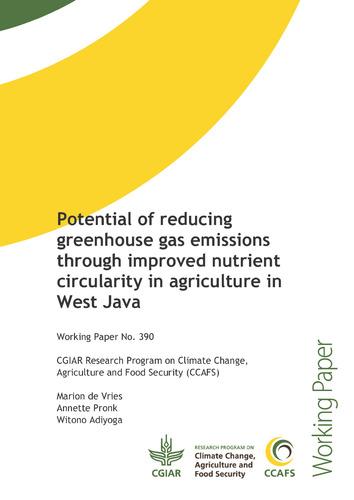 Potential of reducing greenhouse gas emissions through improved nutrient circularity in agriculture in West Java