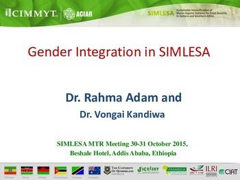 Gender integration in SIMLESA