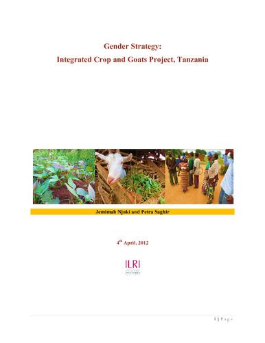 Gender strategy of the Integrated crop and goats project, Tanzania