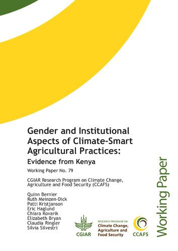 Gender and Institutional Aspects of Climate-Smart Agricultural Practices: Evidence from Kenya