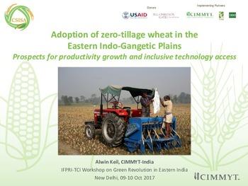 Adoption of zero-tillage wheat in the Eastern Indo-Gangetic plains: prospects for productivity growth and inclusive technology access
