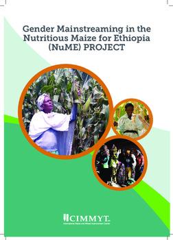 Gender Mainstreaming in the Nutritious Maize for Ethiopia (NuME) Project