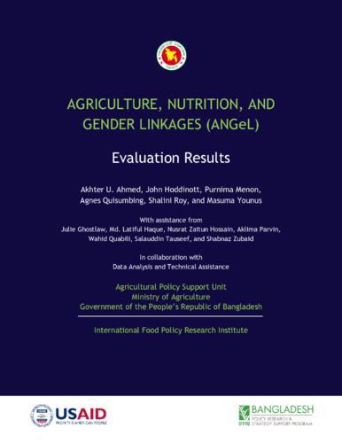 Agriculture, Nutrition, and Gender Linkages (ANGeL) evaluation results