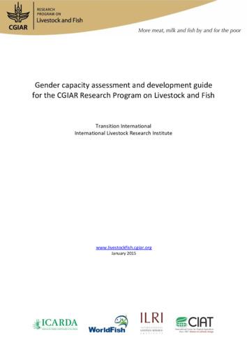 Gender capacity assessment and development guide for the CGIAR research program on livestock and fish