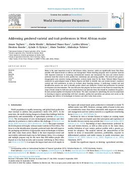 Addressing gendered varietal and trait preferences in West African maize