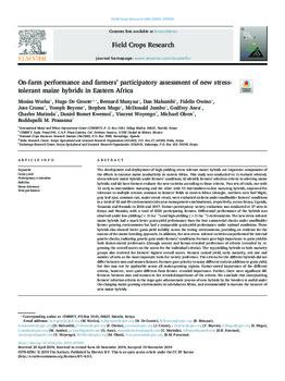On-farm performance and farmers’ participatory assessment of new stress-tolerant maize hybrids in Eastern Africa