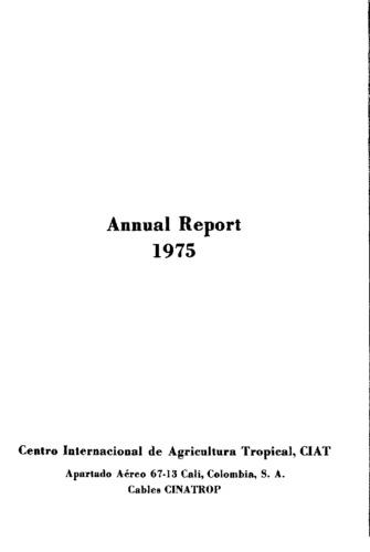 CIAT annual report 1975