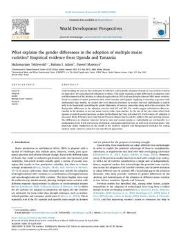 What explains the gender differences in the adoption of multiple maize varieties? Empirical evidence from Uganda and Tanzania