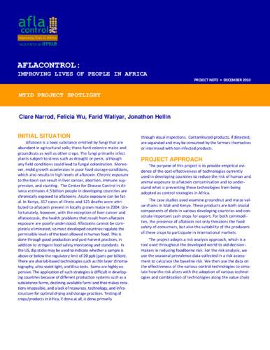 Aflacontrol: Improving lives of people in Africa