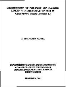 Identification of PCR-based DNA markers linked with resistance to rust in groundnut (Arachis hypogaea L.)