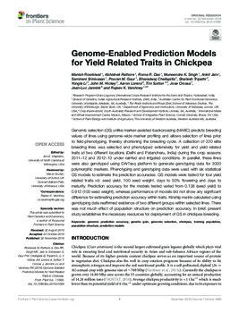 Genome-enabled prediction models for yield related traits in chickpea