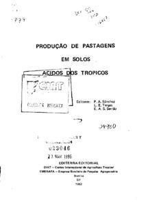 Produção de pastagens em solos acidos dos tropicos