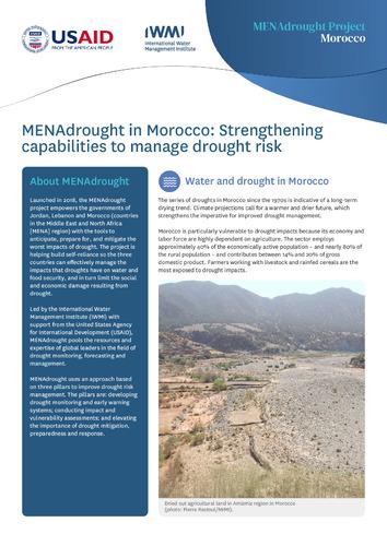 MENAdrought in Morocco: strengthening capabilities to manage drought risk