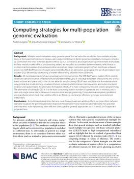 Computing strategies for multi-population genomic evaluation