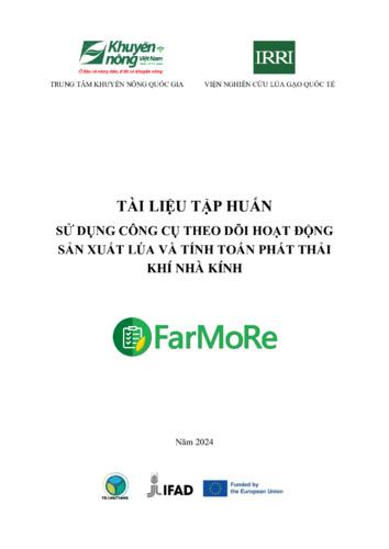 Tài liệu tập huấn: Sử dụng công cụ theo dõi hoạt động sản xuất lúa và tính toán phát thải khí nhà kính FarMoRe