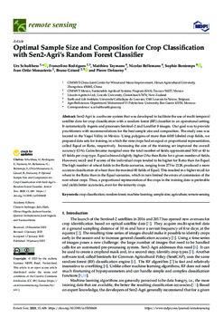 Optimal sample size and composition for crop classification with Sen2-Agri’s random forest classifier