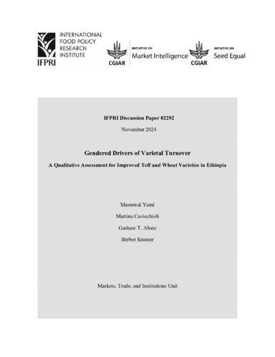 Gendered drivers of varietal turnover: A qualitative assessment for improved teff and wheat varieties in Ethiopia