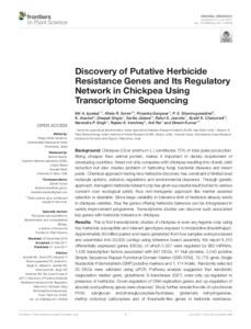 Discovery of Putative Herbicide Resistance Genes and Its Regulatory Network in Chickpea Using Transcriptome Sequencing