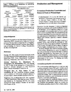 Groundnut Production Constraints and Research Needs in Mozambique