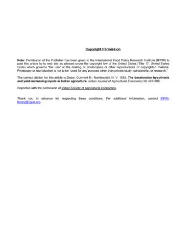 The deceleration hypothesis and yield-increasing inputs in Indian agriculture