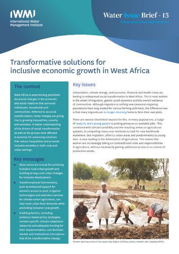 Transformative solutions for inclusive economic growth in West Africa