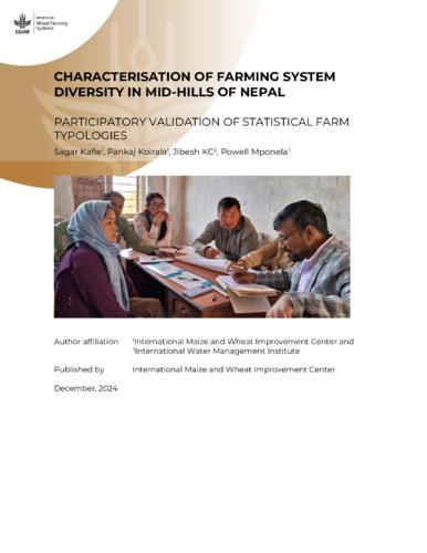 Characterisation of farming system diversity in mid-hills of Nepal: Participatory validation of statistical farm typologies