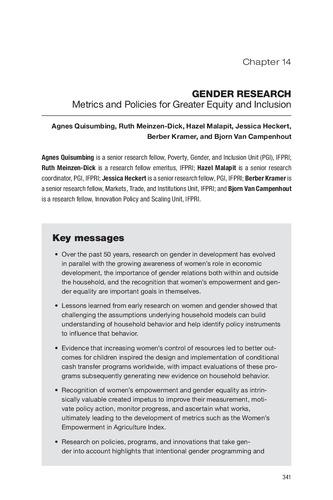 Gender research: Metrics and policies for greater equity and inclusion
