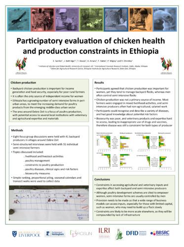 Participatory evaluation of chicken health and production constraints in Ethiopia