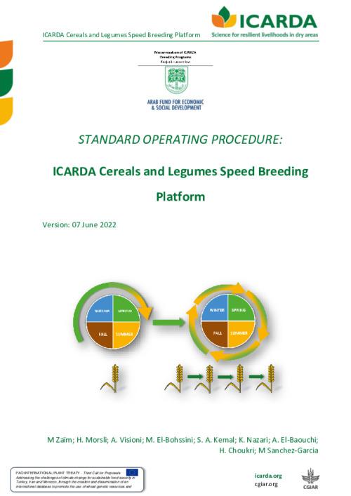 ICARDA Cereals and Legumes Speed Breeding Platform