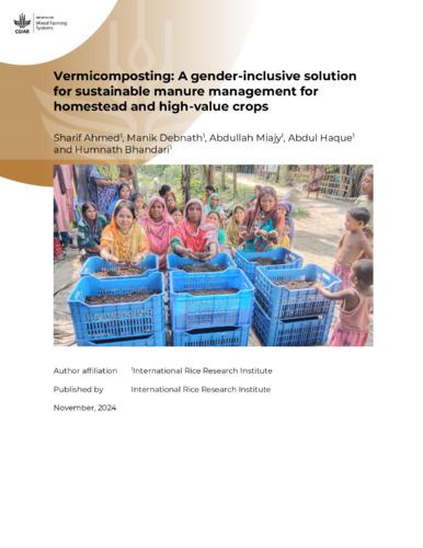 Vermicomposting: A gender-inclusive solution for sustainable manure management for homestead and high-value crops