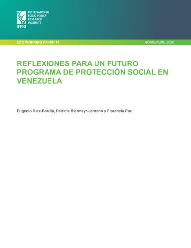 Reflexiones para un futuro programa de protección social en Venezuela