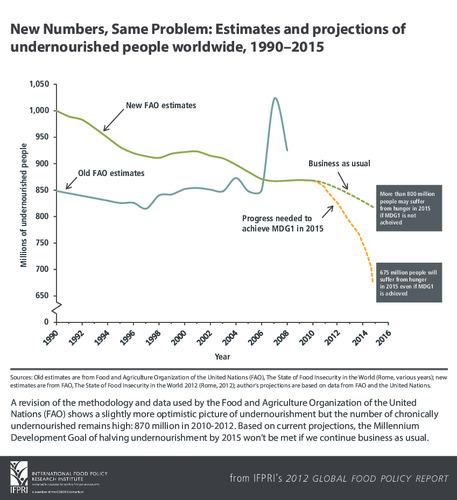 New numbers, same problem: Estimates and projections of undernourished people worldwide, 1990-2015