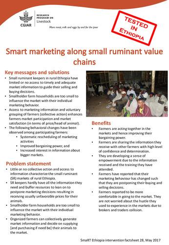 Smart marketing along small ruminant value chains