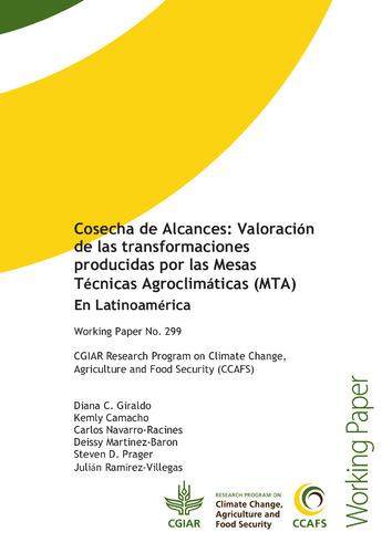 Cosecha de Alcances: Valoración de las transformaciones producidas por las Mesas Técnicas Agroclimáticas (MTA) en Latinoamérica