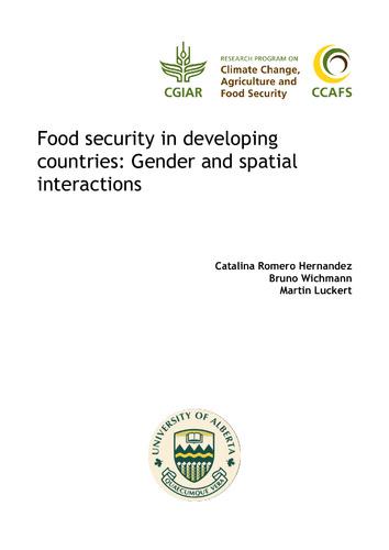 Food security in developing countries: Gender and spatial interactions