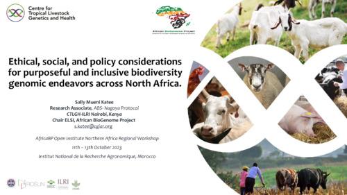 Ethical, social, and policy considerations for purposeful and inclusive biodiversity genomic endeavors across North Africa